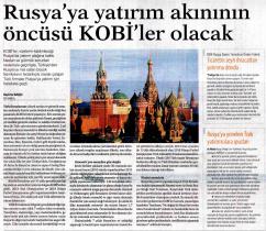 Rusya'ya Yatırım Akınının Öncüsü KOBİ'ler Olacak DÜNYA 14.02.2011